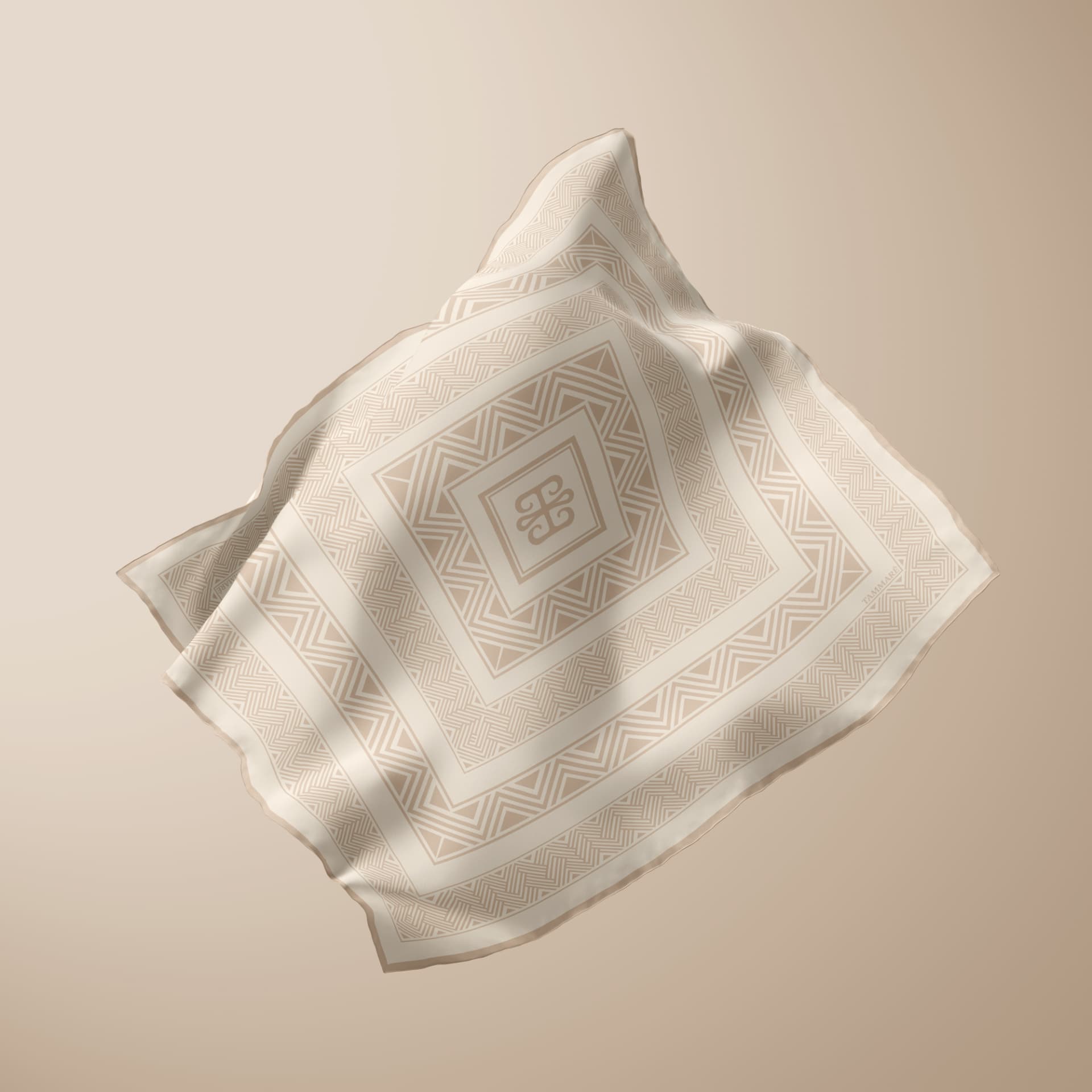 Great Zimbabwe silk scarf — full flat artwork